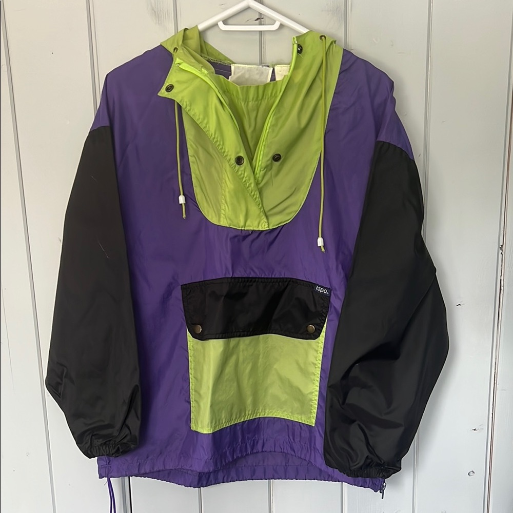 Vintage ISPO Colorblock Windbreaker Pullover Unisex Size Large Read